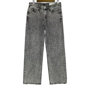 Rag & Bone Women's Logan Wide Leg Slate Grey Acid Wash Lightweight Jeans Size 28